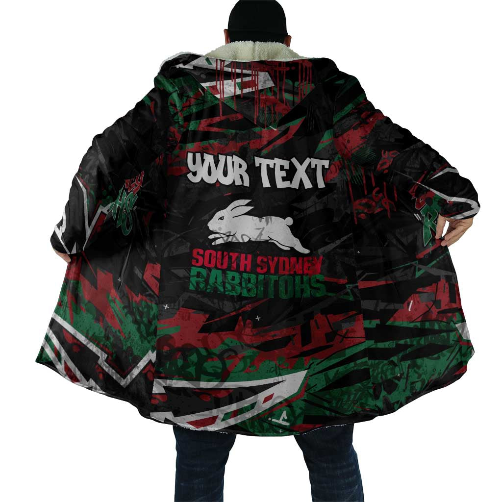 Personalized South Sydney Rabbitohs Cloak Graffiti Grunge Abstract Urban Street Style Design