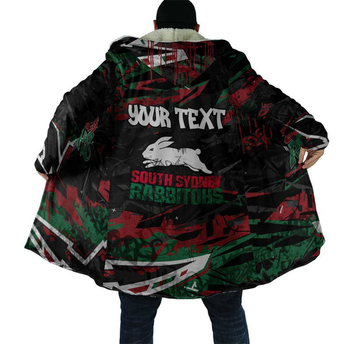 Personalized South Sydney Rabbitohs Cloak Graffiti Grunge Abstract Urban Street Style Design