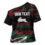 Personalized South Sydney Rabbitohs Cross Shoulder Shirt Graffiti Grunge Abstract Urban Street Style Design
