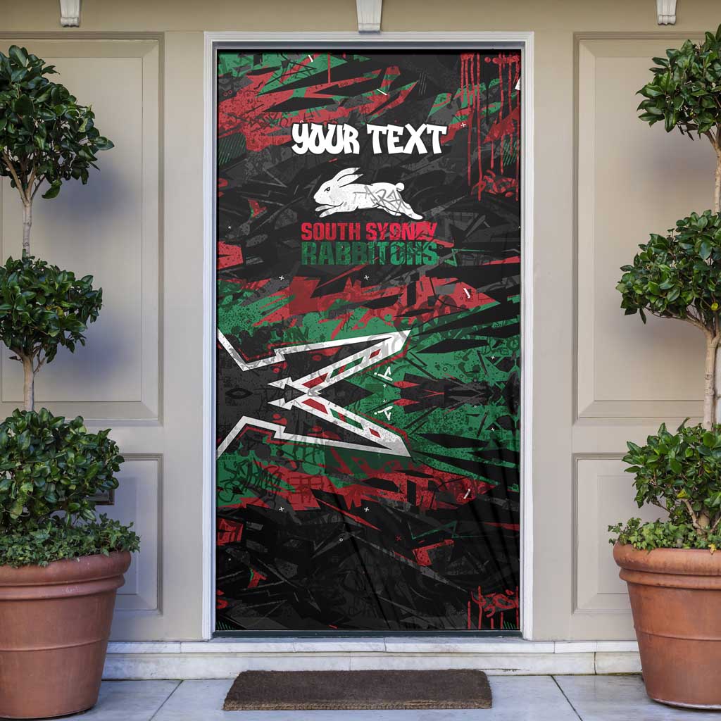 Personalized South Sydney Rabbitohs Door Cover Graffiti Grunge Abstract Urban Street Style Design