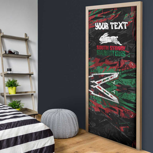 Personalized South Sydney Rabbitohs Door Cover Graffiti Grunge Abstract Urban Street Style Design