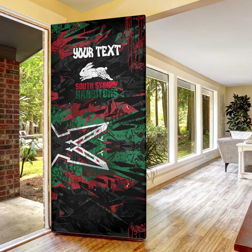 Personalized South Sydney Rabbitohs Door Cover Graffiti Grunge Abstract Urban Street Style Design