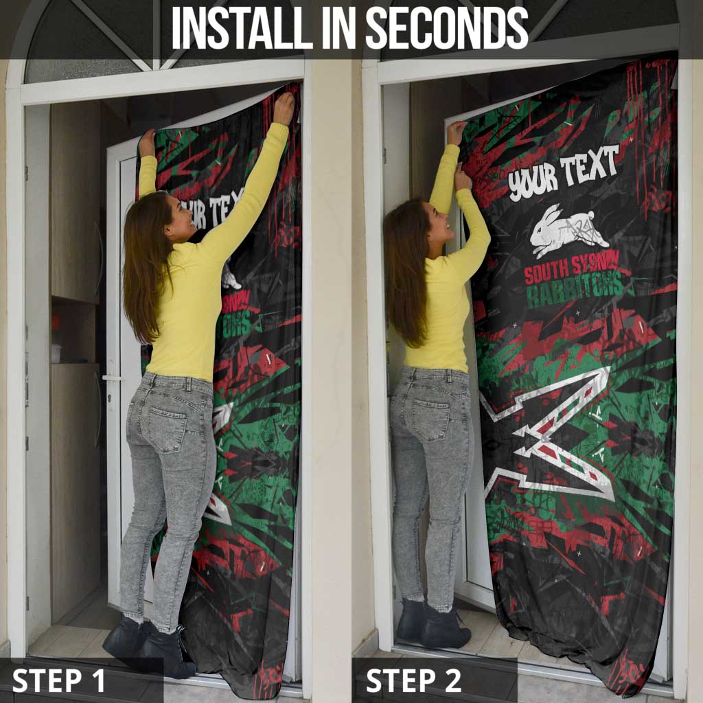 Personalized South Sydney Rabbitohs Door Cover Graffiti Grunge Abstract Urban Street Style Design