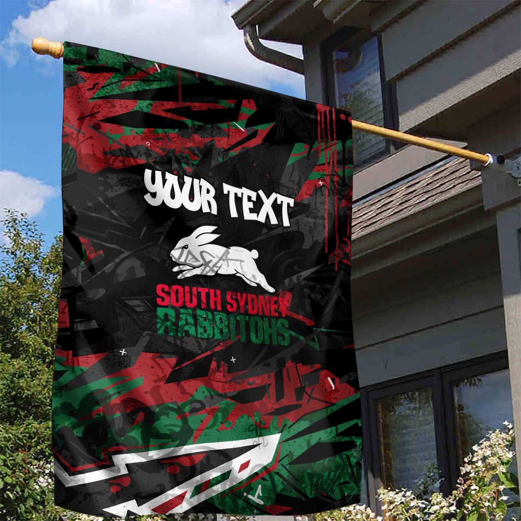 Personalized South Sydney Rabbitohs Garden Flag Graffiti Grunge Abstract Urban Street Style Design