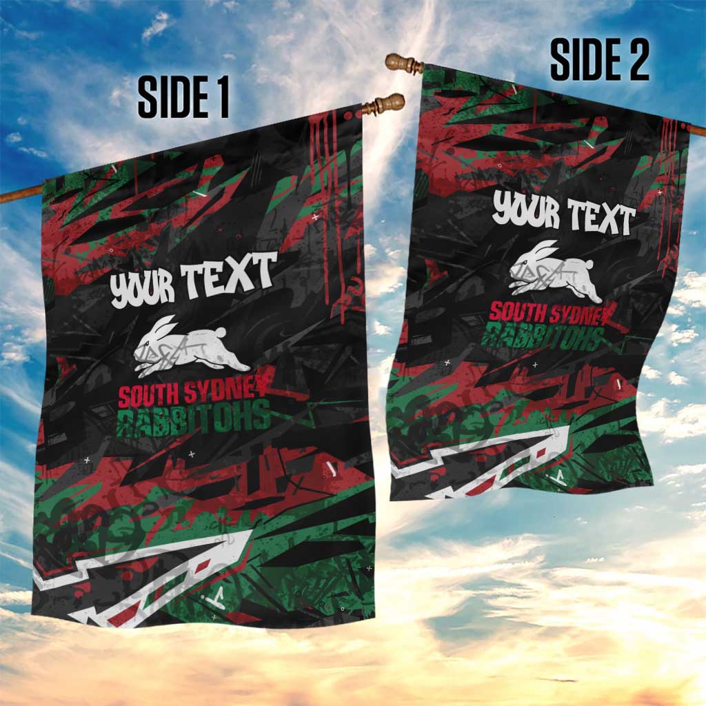 Personalized South Sydney Rabbitohs Garden Flag Graffiti Grunge Abstract Urban Street Style Design