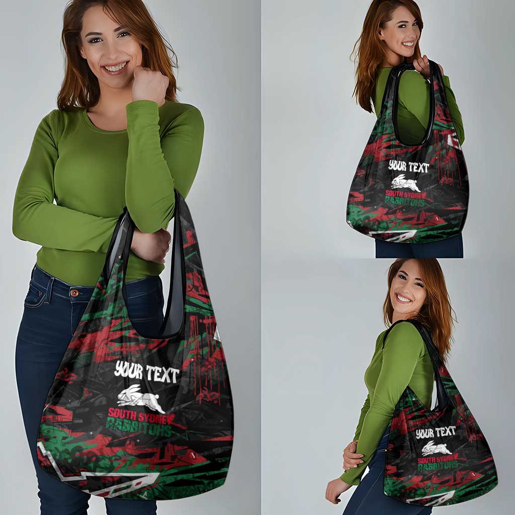 Personalized South Sydney Rabbitohs Grocery Bag Graffiti Grunge Abstract Urban Street Style Design