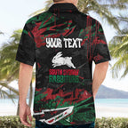 Personalized South Sydney Rabbitohs Hawaiian Shirt Graffiti Grunge Abstract Urban Street Style Design