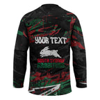 Personalized South Sydney Rabbitohs Hockey Jersey Graffiti Grunge Abstract Urban Street Style Design