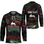Personalized South Sydney Rabbitohs Hockey Jersey Graffiti Grunge Abstract Urban Street Style Design