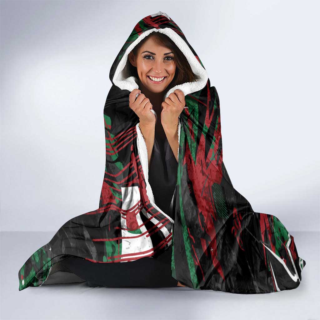 Personalized South Sydney Rabbitohs Hooded Blanket Graffiti Grunge Abstract Urban Street Style Design