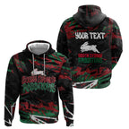 Personalized South Sydney Rabbitohs Hoodie Graffiti Grunge Abstract Urban Street Style Design