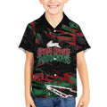 Personalized South Sydney Rabbitohs Kid Hawaiian Shirt Graffiti Grunge Abstract Urban Street Style Design