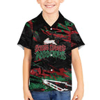 Personalized South Sydney Rabbitohs Kid Hawaiian Shirt Graffiti Grunge Abstract Urban Street Style Design