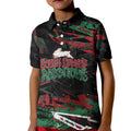 Personalized South Sydney Rabbitohs Kid Polo Shirt Graffiti Grunge Abstract Urban Street Style Design