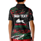 Personalized South Sydney Rabbitohs Kid Polo Shirt Graffiti Grunge Abstract Urban Street Style Design