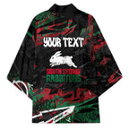 Personalized South Sydney Rabbitohs Kimono Graffiti Grunge Abstract Urban Street Style Design
