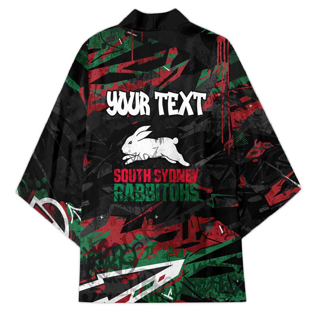 Personalized South Sydney Rabbitohs Kimono Graffiti Grunge Abstract Urban Street Style Design