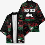 Personalized South Sydney Rabbitohs Kimono Graffiti Grunge Abstract Urban Street Style Design