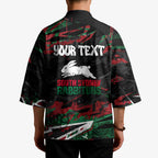 Personalized South Sydney Rabbitohs Kimono Graffiti Grunge Abstract Urban Street Style Design