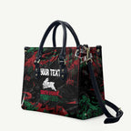 Personalized South Sydney Rabbitohs Leather Bag Graffiti Grunge Abstract Urban Street Style Design