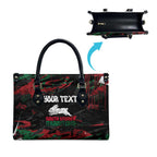 Personalized South Sydney Rabbitohs Leather Bag Graffiti Grunge Abstract Urban Street Style Design