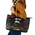 Personalized South Sydney Rabbitohs Leather Tote Bag Graffiti Grunge Abstract Urban Street Style Design