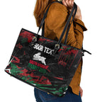 Personalized South Sydney Rabbitohs Leather Tote Bag Graffiti Grunge Abstract Urban Street Style Design