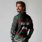Personalized South Sydney Rabbitohs Long Sleeve Polo Shirt Graffiti Grunge Abstract Urban Street Style Design