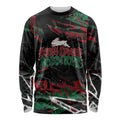 Personalized South Sydney Rabbitohs Long Sleeve Shirt Graffiti Grunge Abstract Urban Street Style Design