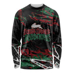Personalized South Sydney Rabbitohs Long Sleeve Shirt Graffiti Grunge Abstract Urban Street Style Design