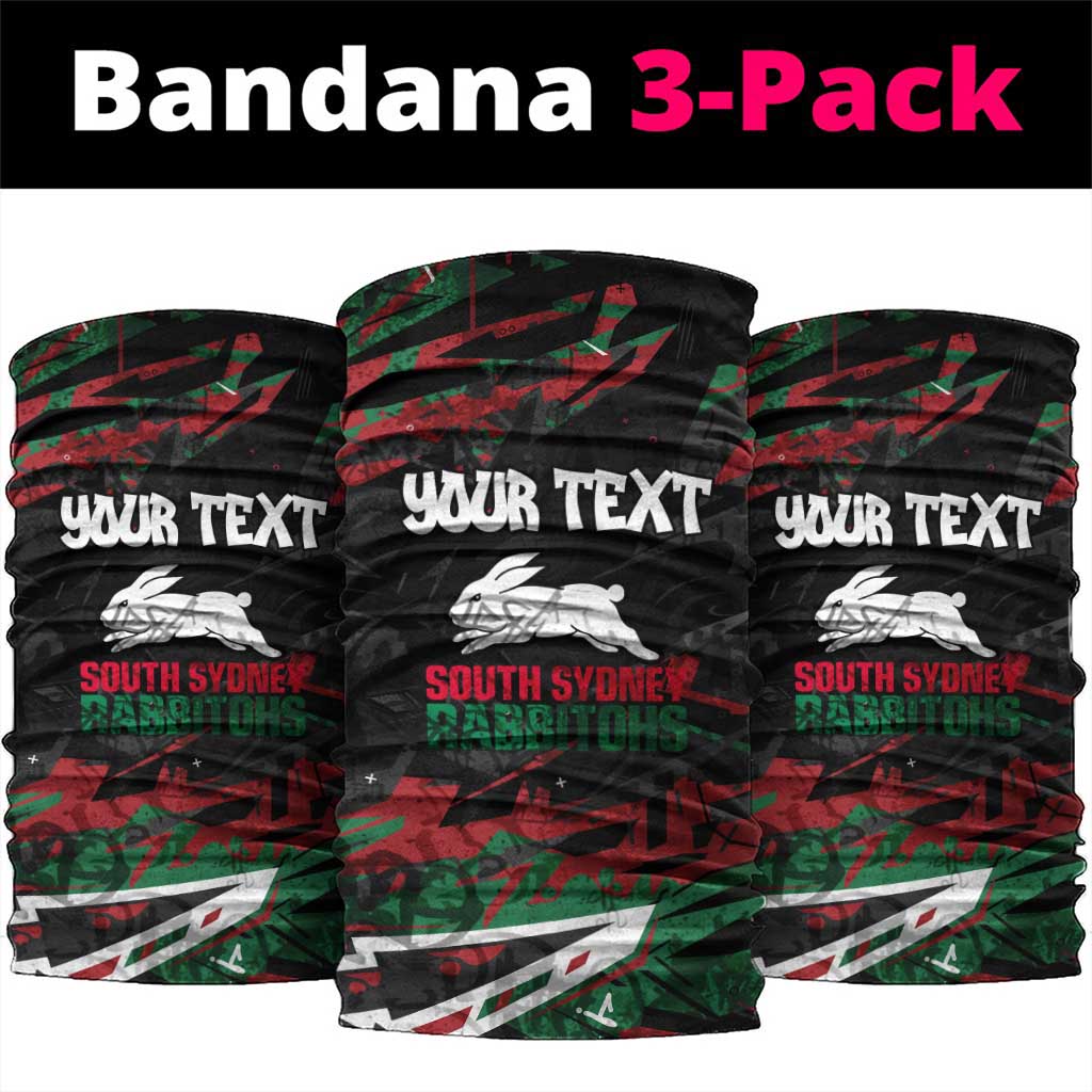 Personalized South Sydney Rabbitohs Neck Gaiter Graffiti Grunge Abstract Urban Street Style Design