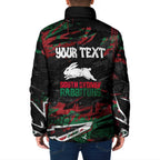 Personalized South Sydney Rabbitohs Padded Jacket Graffiti Grunge Abstract Urban Street Style Design