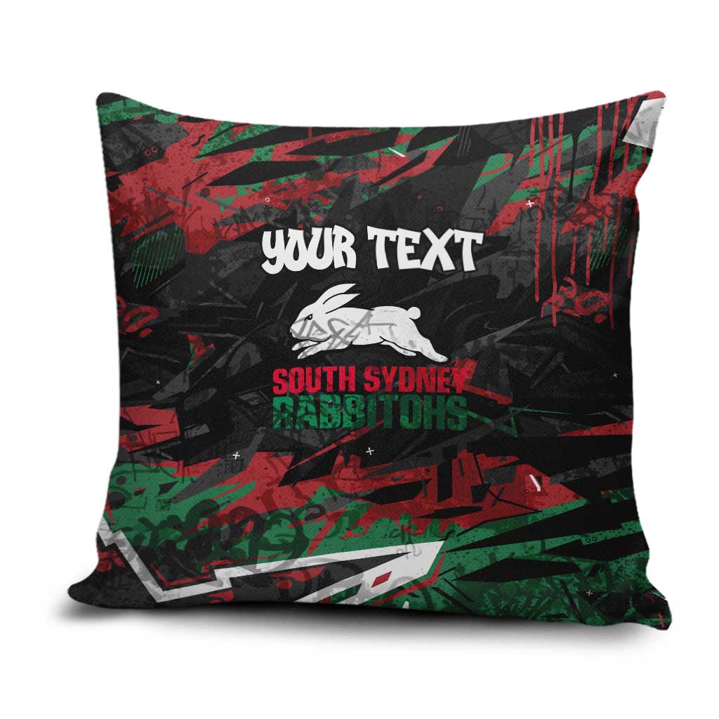Personalized South Sydney Rabbitohs Pillow Cover Graffiti Grunge Abstract Urban Street Style Design
