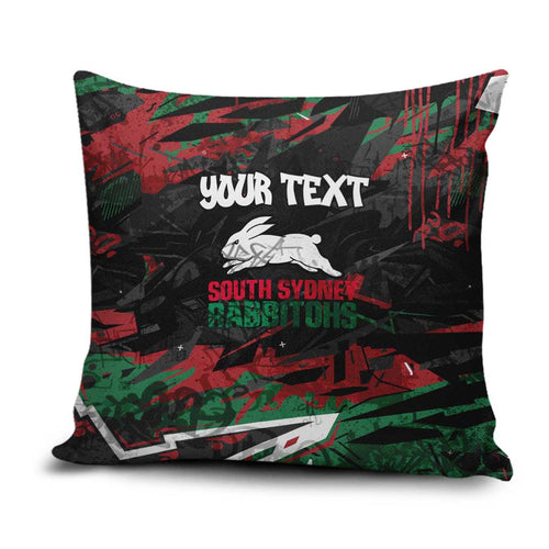 Personalized South Sydney Rabbitohs Pillow Cover Graffiti Grunge Abstract Urban Street Style Design