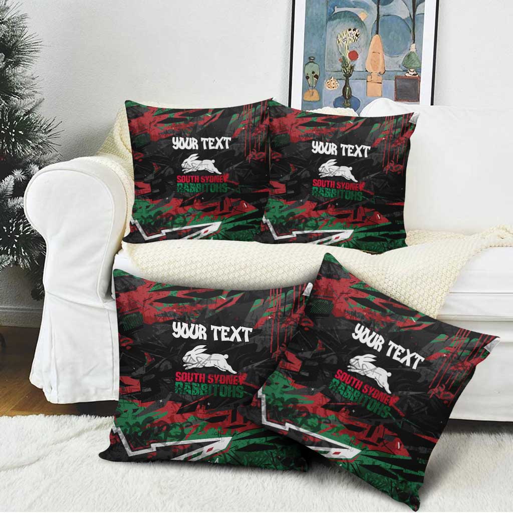 Personalized South Sydney Rabbitohs Pillow Cover Graffiti Grunge Abstract Urban Street Style Design