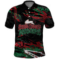Personalized South Sydney Rabbitohs Polo Shirt Graffiti Grunge Abstract Urban Street Style Design