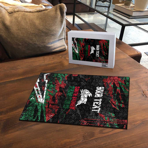 Personalized South Sydney Rabbitohs Puzzle Graffiti Grunge Abstract Urban Street Style Design