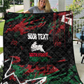Personalized South Sydney Rabbitohs Quilt Graffiti Grunge Abstract Urban Street Style Design