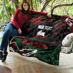 Personalized South Sydney Rabbitohs Quilt Graffiti Grunge Abstract Urban Street Style Design