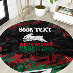 Personalized South Sydney Rabbitohs Round Carpet Graffiti Grunge Abstract Urban Street Style Design