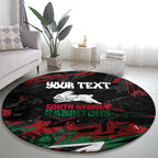 Personalized South Sydney Rabbitohs Round Carpet Graffiti Grunge Abstract Urban Street Style Design
