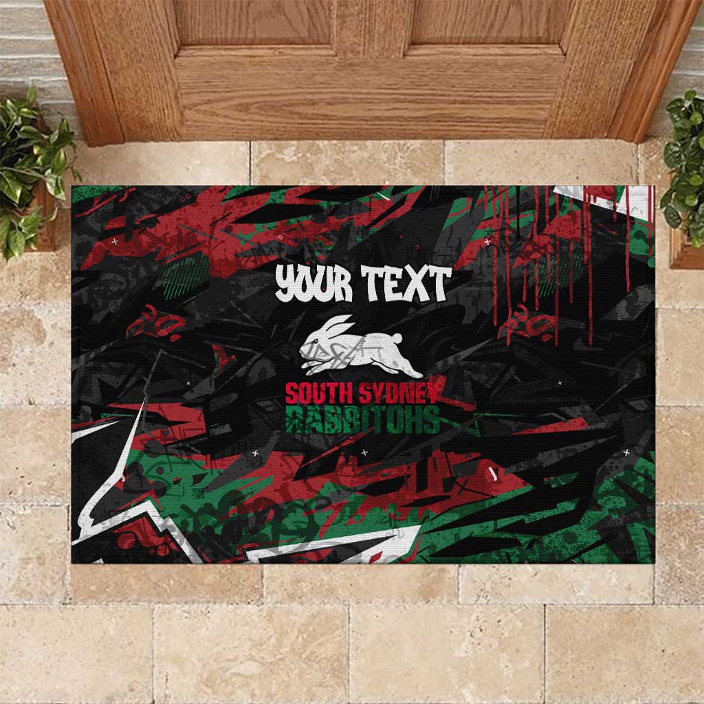 Personalized South Sydney Rabbitohs Rubber Doormat Graffiti Grunge Abstract Urban Street Style Design