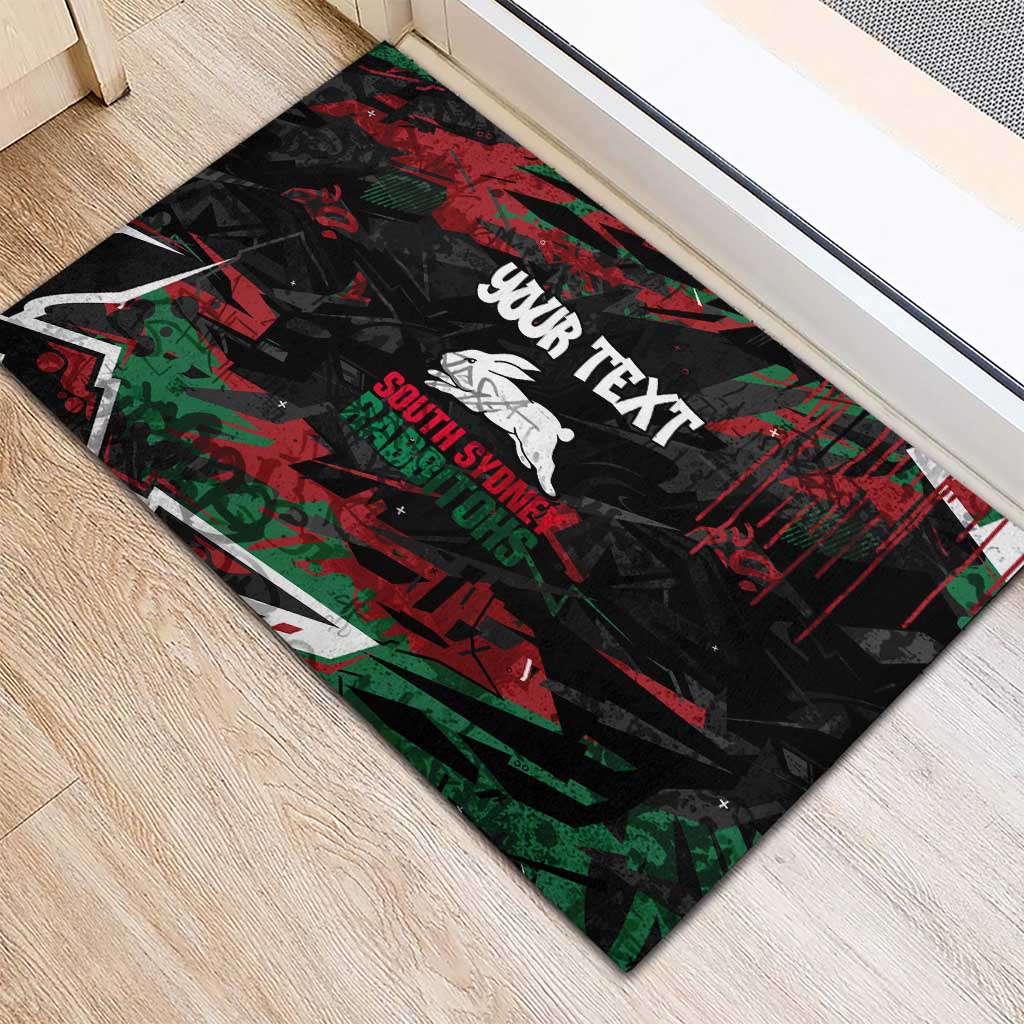 Personalized South Sydney Rabbitohs Rubber Doormat Graffiti Grunge Abstract Urban Street Style Design