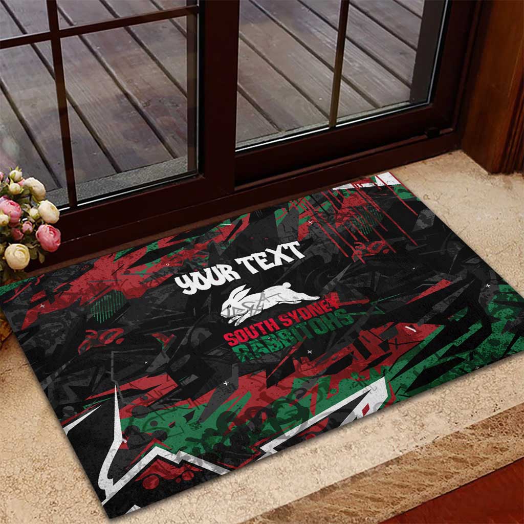 Personalized South Sydney Rabbitohs Rubber Doormat Graffiti Grunge Abstract Urban Street Style Design