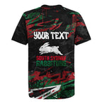 Personalized South Sydney Rabbitohs Rugby Jersey Graffiti Grunge Abstract Urban Street Style Design