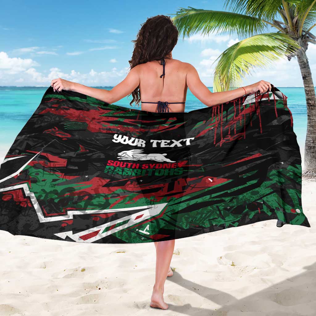 Personalized South Sydney Rabbitohs Sarong Graffiti Grunge Abstract Urban Street Style Design