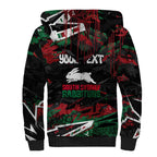 Personalized South Sydney Rabbitohs Sherpa Hoodie Graffiti Grunge Abstract Urban Street Style Design