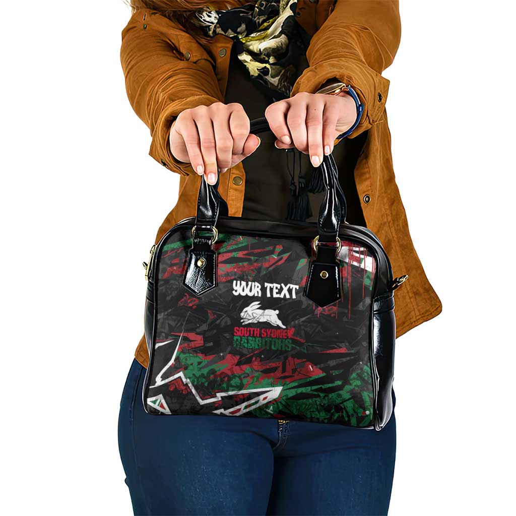 Personalized South Sydney Rabbitohs Shoulder Handbag Graffiti Grunge Abstract Urban Street Style Design