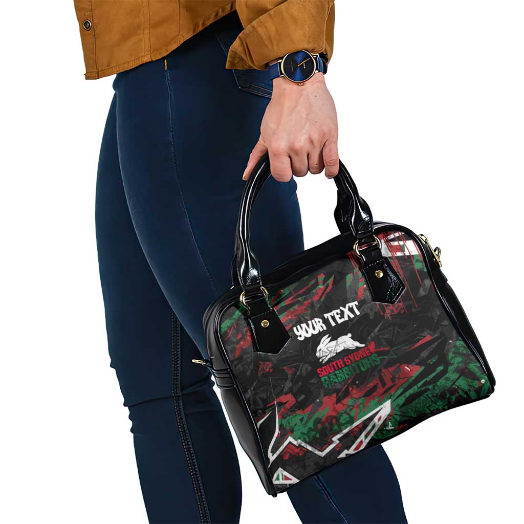 Personalized South Sydney Rabbitohs Shoulder Handbag Graffiti Grunge Abstract Urban Street Style Design