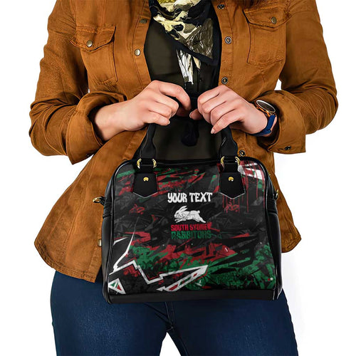 Personalized South Sydney Rabbitohs Shoulder Handbag Graffiti Grunge Abstract Urban Street Style Design